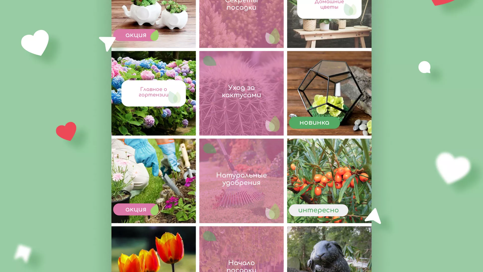 Разработка оформления профиля Instagram для магазина «Floraint» в Таштаголе