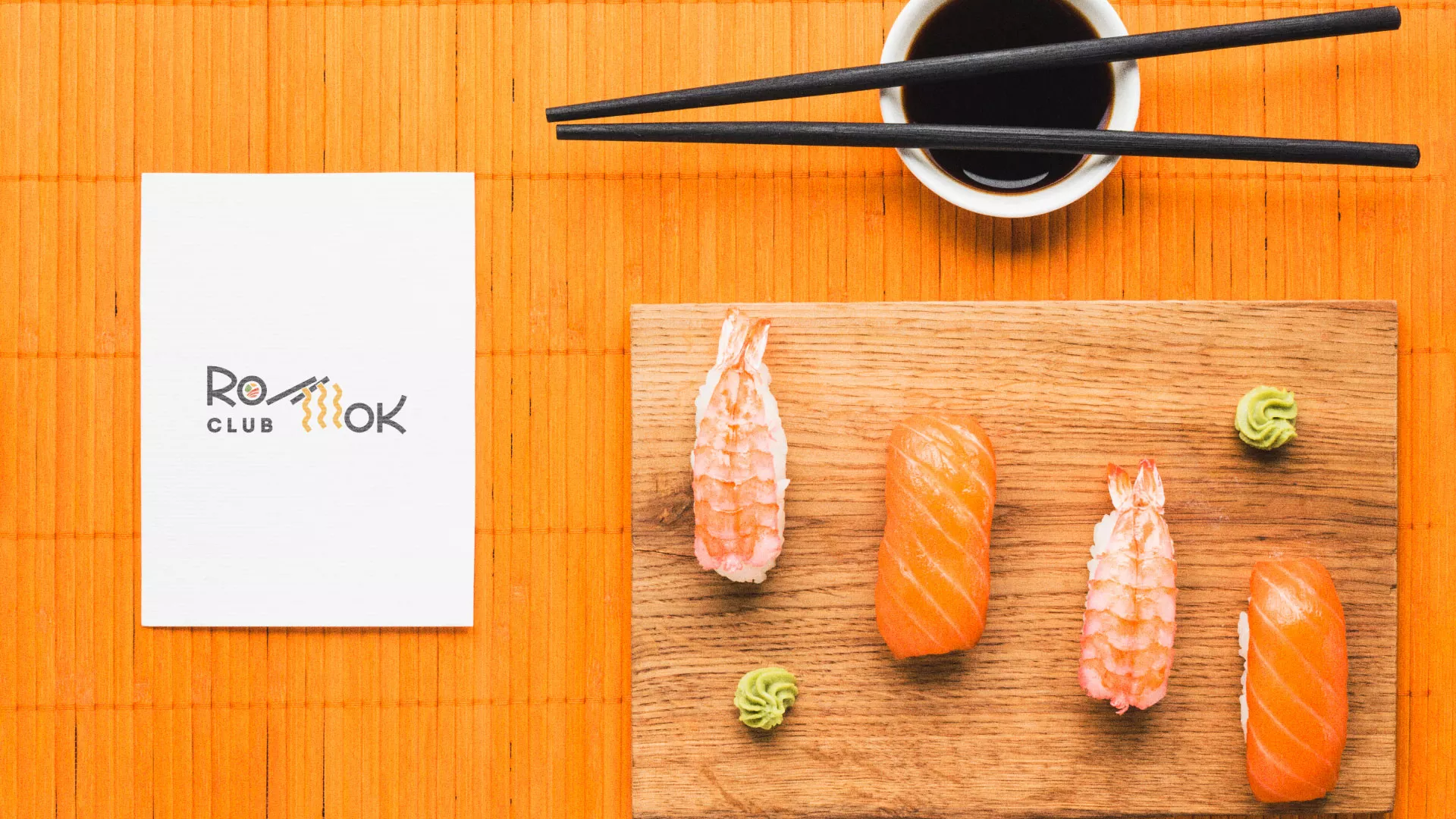 Создание логотипа суши-бара «Roll Wok Club» в Таштаголе